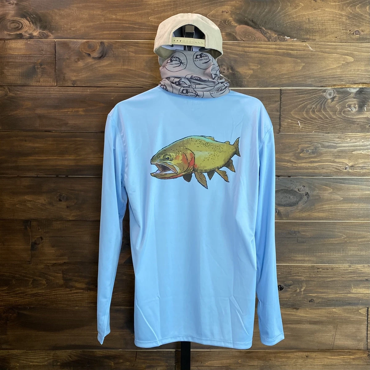 Simms Men's Tech Tee Long Sleeve Yellowstone Gold - Faded Denim 1 Simms Men's Tech Tee Long Sleeve Yellowstone Gold - Faded Denim