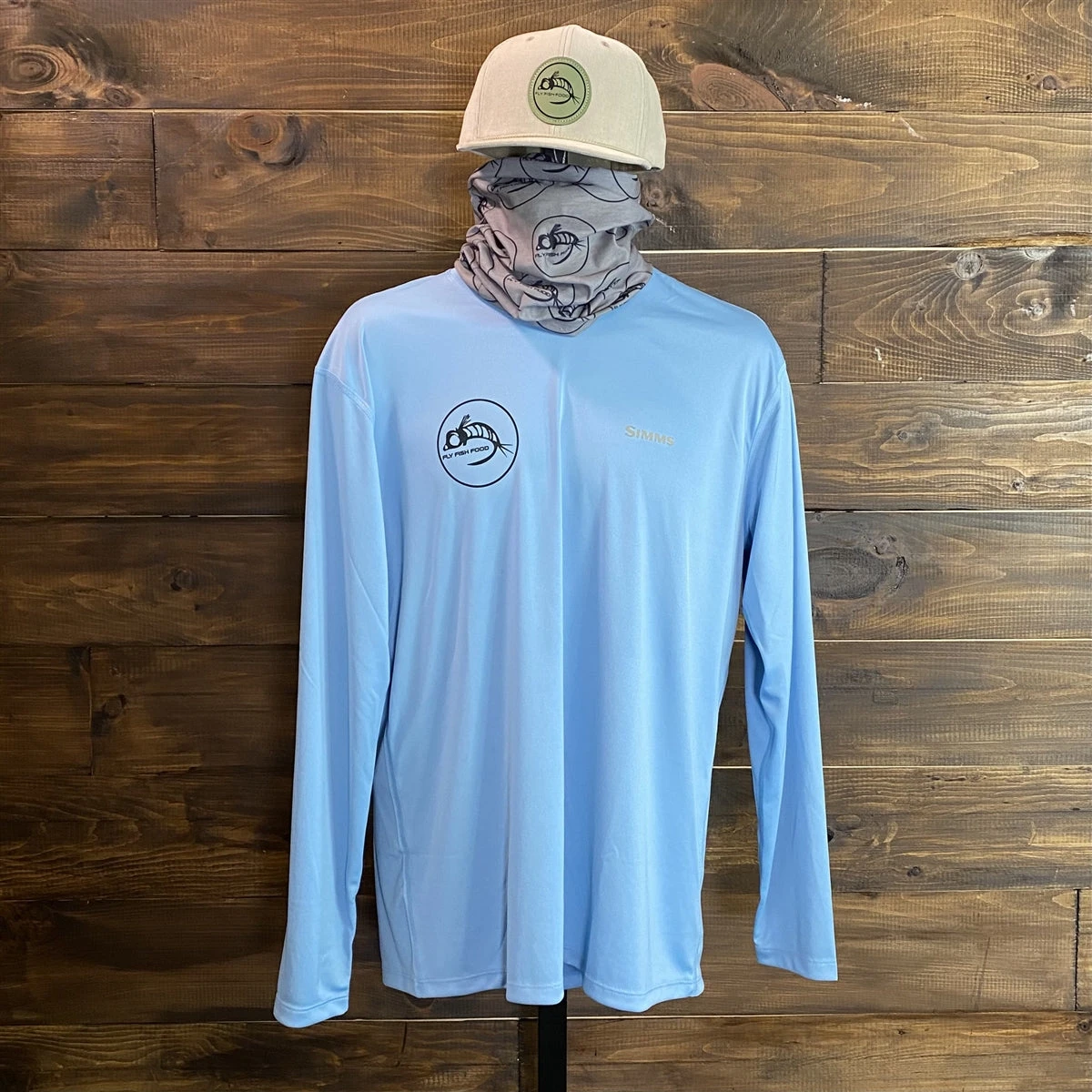 Simms Men's Tech Tee Long Sleeve Yellowstone Gold - Faded Denim 2 Simms Men's Tech Tee Long Sleeve Yellowstone Gold - Faded Denim - Image 2