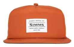 Fishing Cap Simms Unstructured Flat Brim Orange