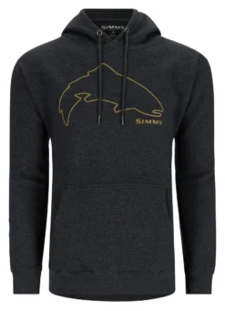Fishing Hoody Simms Trout Outline Charcoal Heather