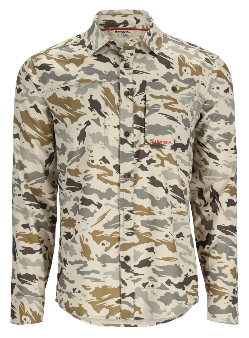 Fishing Shirt Simms Challenger Ghost Camo Stone 1 Fishing Shirt Simms Challenger Ghost Camo Stone