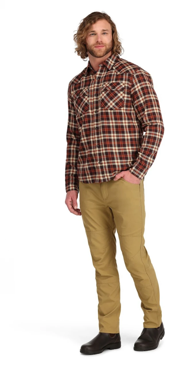 Fishing Shirt Simms Santee Flannel Maghoany & Tan Camp Plaid 3 Fishing Shirt Simms Santee Flannel Maghoany & Tan Camp Plaid - Image 3