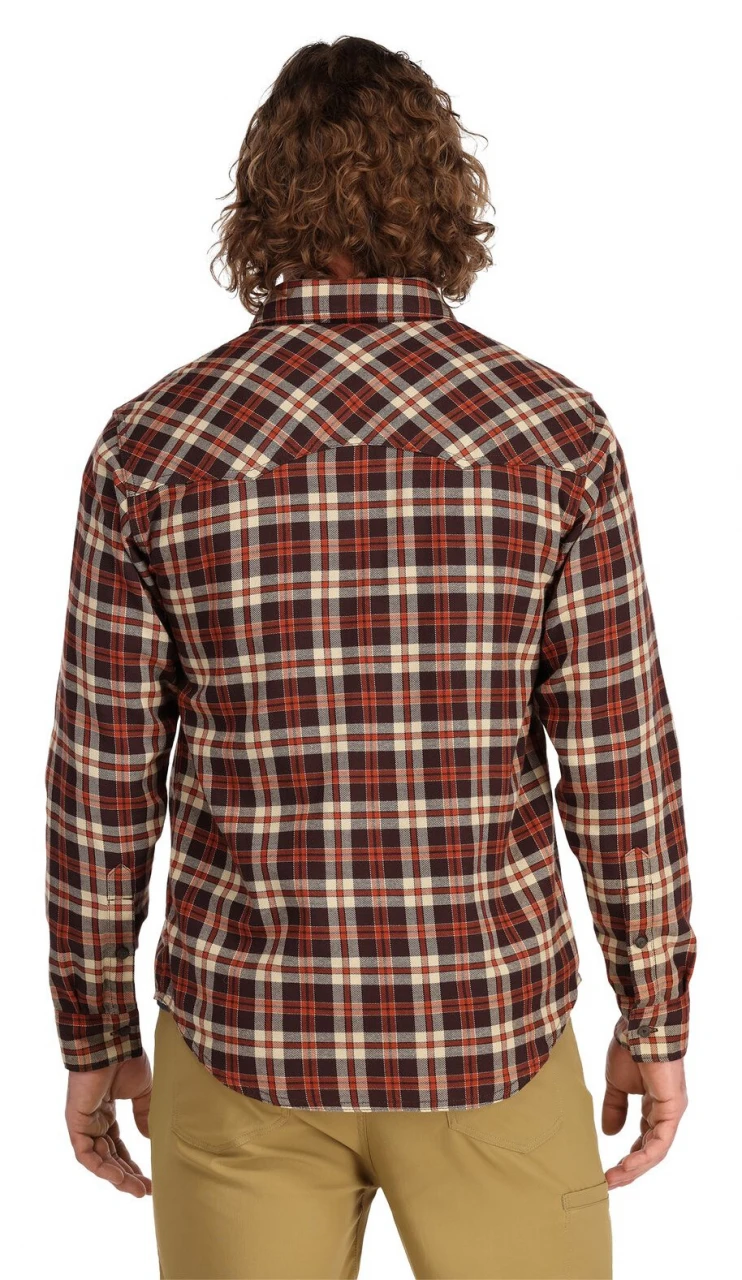 Fishing Shirt Simms Santee Flannel Maghoany & Tan Camp Plaid 5 Fishing Shirt Simms Santee Flannel Maghoany & Tan Camp Plaid - Image 5