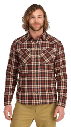 Fishing Shirt Simms Santee Flannel Maghoany & Tan Camp Plaid 11 Fishing Shirt Simms Santee Flannel Maghoany & Tan Camp Plaid -Simms Store fishing shirt simms santee flannel maghoany tan camp plaid.5