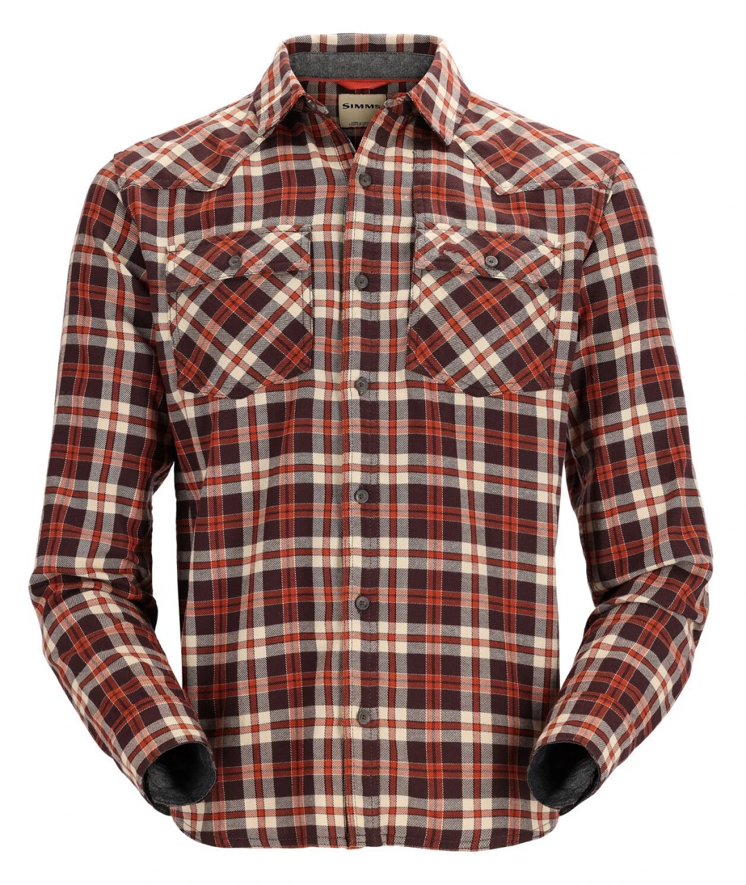 Fishing Shirt Simms Santee Flannel Maghoany & Tan Camp Plaid 1 Fishing Shirt Simms Santee Flannel Maghoany & Tan Camp Plaid