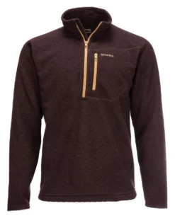 Rivershed Quarter Zip Simms Mahogany