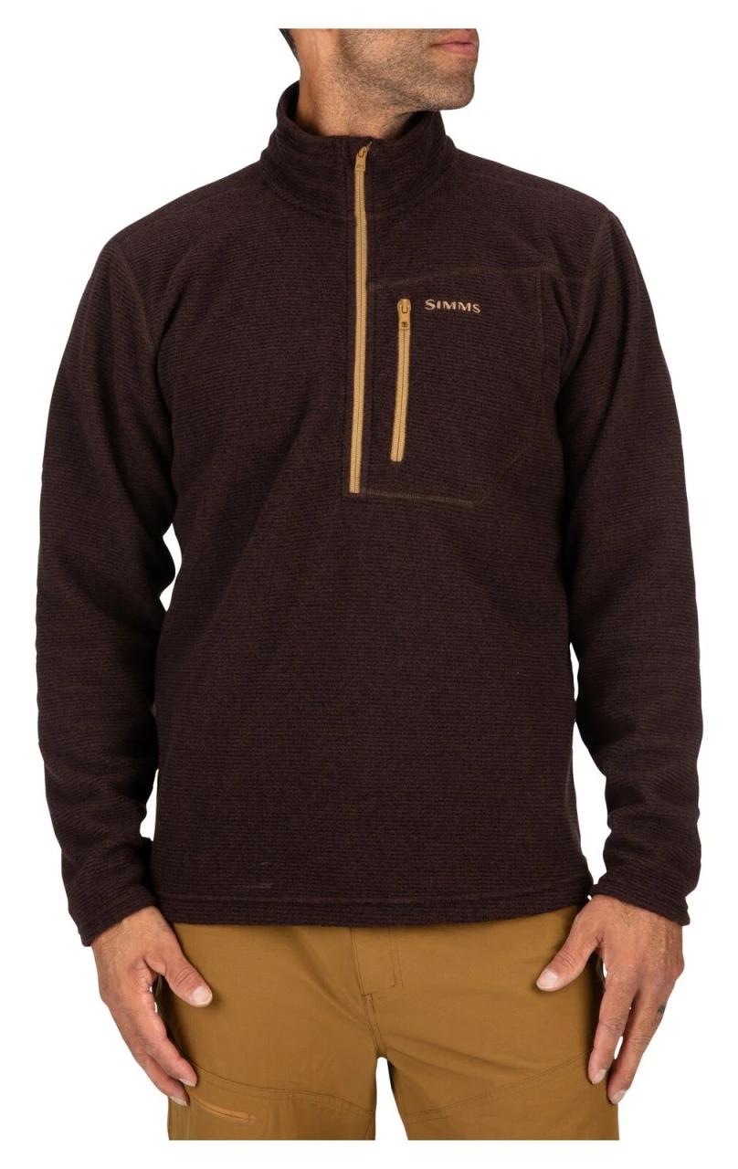 Rivershed Quarter Zip Simms Mahogany 6 Rivershed Quarter Zip Simms Mahogany - Image 6