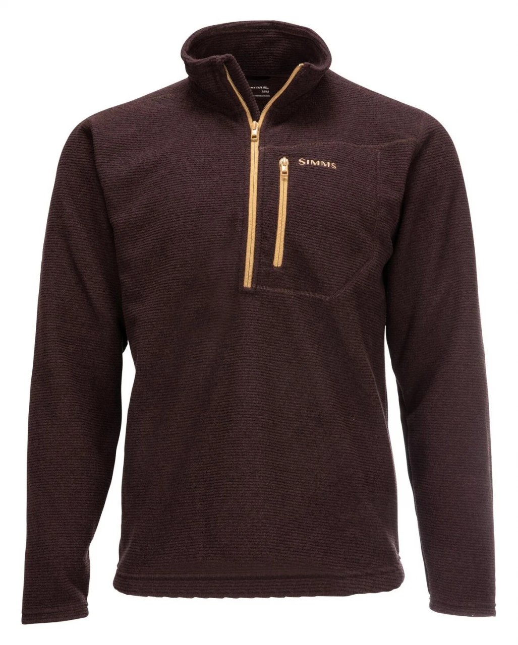 Rivershed Quarter Zip Simms Mahogany 1 Rivershed Quarter Zip Simms Mahogany