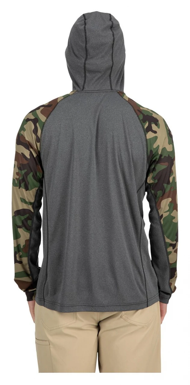 SolarFlex Hoody Simms Woodland Camo & Carbon Heather 2 SolarFlex Hoody Simms Woodland Camo & Carbon Heather - Image 2