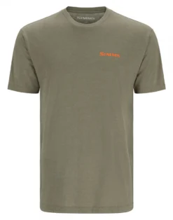 T-Shirt Simms Bass Outline Military Heather