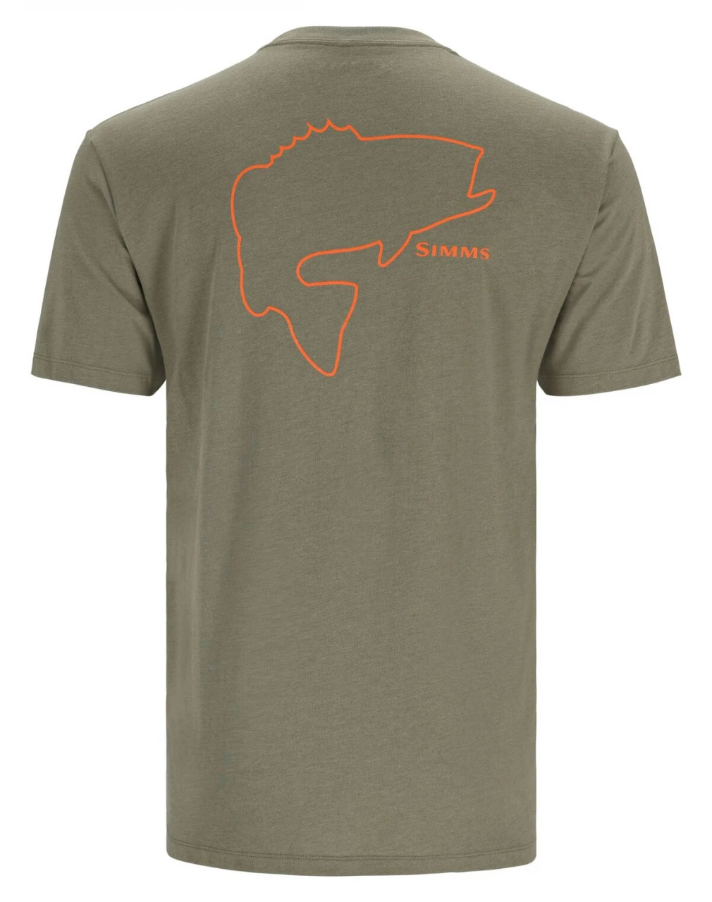 T-Shirt Simms Bass Outline Military Heather 2 T-Shirt Simms Bass Outline Military Heather - Image 2