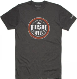 T-Shirt Simms Fish It Well Charcoal Heather