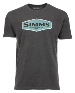 T-Shirt Simms Logo Frame Charcoal Heather