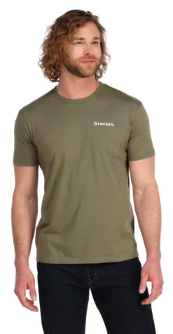 T-Shirt Simms Trout On My Mind Military Heather -Simms Store t shirt simms trout on my mind military heather.2