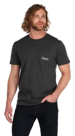 T-Shirt Simms Two Tone Pocket Charcoal Heather -Simms Store t shirt simms two tone pocket charcoal heather.2