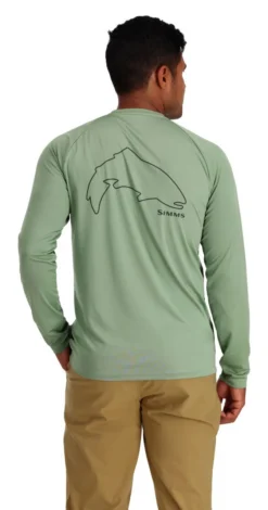 Tech Tee Artist Series Simms Trout Outline & Field -Simms Store tech tee artist series simms trout outline field.2
