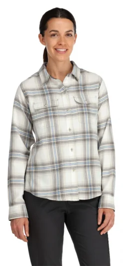 Women's Fishing Shirt Simms Santee Flannel Soft Rose Camp Plaid -Simms Store women s fishing shirt simms santee flannel soft rose camp plaid.2