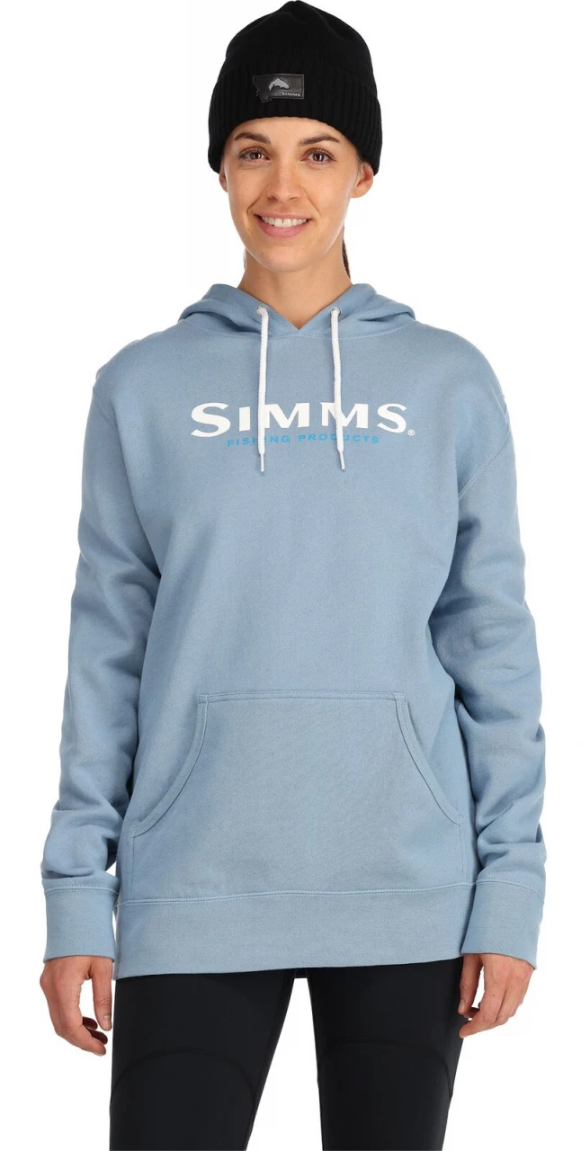 Women's Fishinhg Hoody Simms Logo Cornflower Heather 3 Women's Fishinhg Hoody Simms Logo Cornflower Heather - Image 3