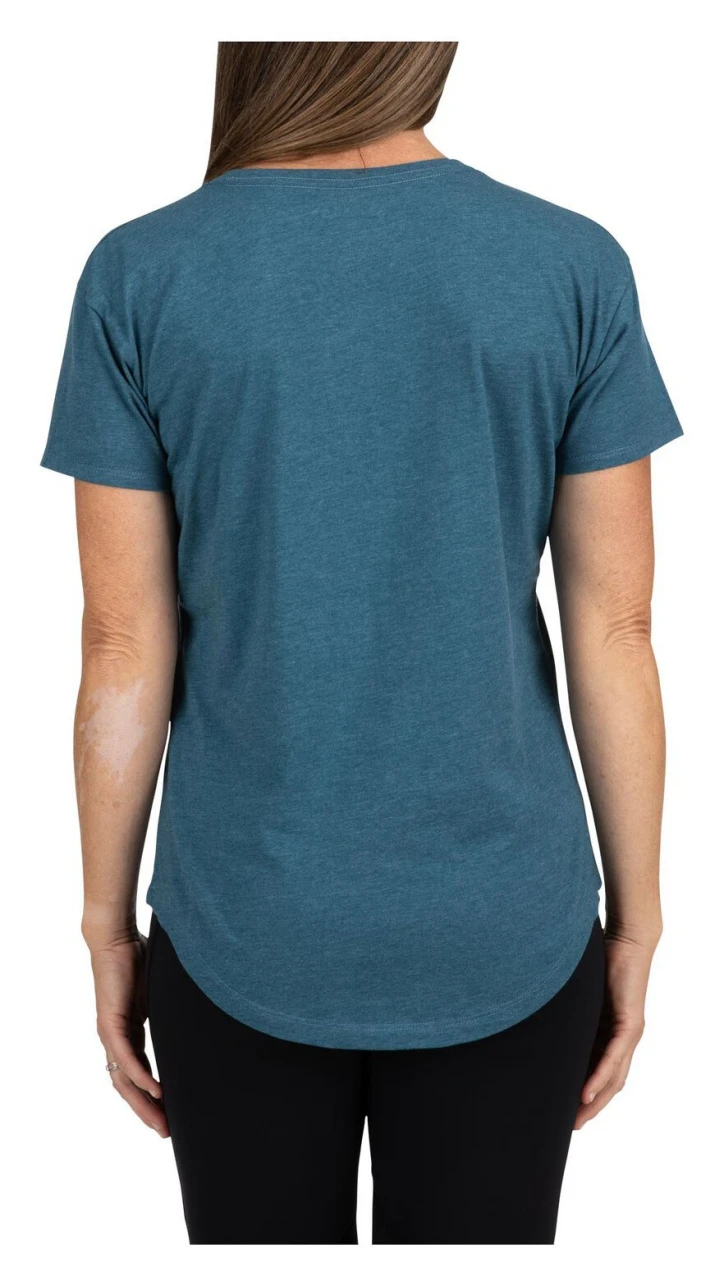 Women's T-Shirt Simms Floral Trout Steel Blue Heather 2 Women's T-Shirt Simms Floral Trout Steel Blue Heather - Image 2